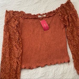 Laced Off the Shoulder Shirt